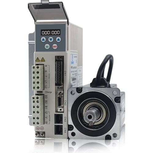 JMC 400w 60mm 1.27Nm 3000rpm High voltage AC servo Motor Drive kit AC220V 60JASM504230K-20B + JASD4002-20B with 2PCS 3M cable