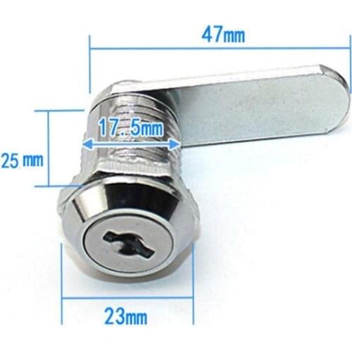 16/20/25/30mm 2 Keys Safe Cam Lock Office Door Cabinet Box Locker Lock Wardrobe Drawer Safety Letter Cupboard O9E2