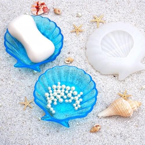 DIY Mirror Large Seashell Silicone Mold Big Scallop Shell Mold Marine Life Embellishment Making Resin Jewelry Making Tools