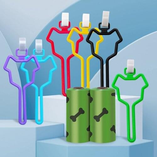 1 Piece Pets Dog Traction Rope Garbage Portable Hook Bag Hands-Free Clip Pet Poop Bag Holder Cleaning Tools Supplies