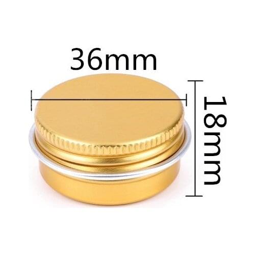 10ML Aluminum Cream Box Wholesale Hand Cream Tin Essential Balm Box Jewelry Pot Handmade Soap Gold Threaded Aluminum Box