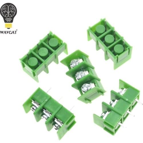20PCS/LOT KF7.62-3P 7.62mm pitch pcb screw block Splice connector terminal KF7.62 3Pin Green ROHS Can be connected