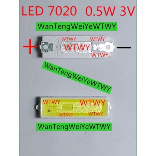 200pcs Lextar LED Backlight TV LED 7020 High Power 0.5W 3V LED Backlight Cool white For LED LCD TV Backlight Application