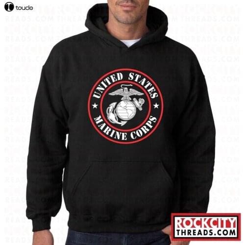 2019 fashion Hoodies Sweatshirt UNITED STATES MARINE CORPS HOODIE Pullover Sweatshirt Marines USMC Black US printed Sweatshirt