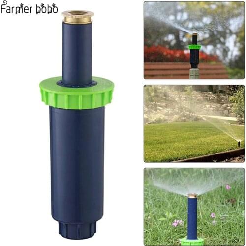 4Pcs 90-360 Degret Adjustable Garden Lawn Sprinkler Automatic Retractable Spray Irrigation System Copper Nozzle
