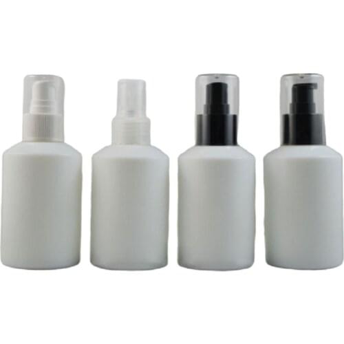 120ml White Lotion Pump Bottle High Quality Emulsion Essential Oil Storage Bottle Refillable Empty Spray Atomizer Travel 5pcs