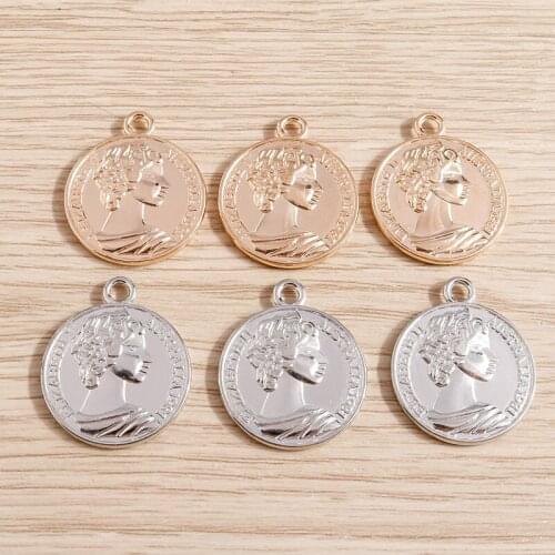 5pcs 24*28mm Alloy Religious Portrait Charms for Jewelry Making Drop Earrings Pendants Necklaces DIY Handmade Crafts Supplies