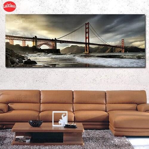 5d diamond painting Natural Landscape Abstract Bridge Modern City diy full square drill diamond embroidery round diamond