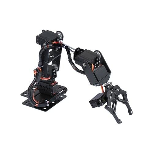6 DOF Robot Manipulator Metal Alloy Mechanical Arm Clamp Claw Kit MG996R for Arduino Robotic Education