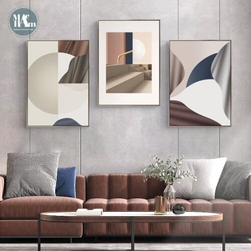 Abstract Geometric building space Wall Poster Print Modern Canvas Painting Art Living Room home Decor Nordic wall Pictures
