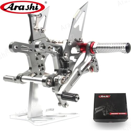 Arashi NINJA ZX10R 2016 2017 2018 2019 QS CNC-Machined Adjustable Rearset For KAWASAKI ZX 10R NINJA Footrest Foot Pegs Rear Rest