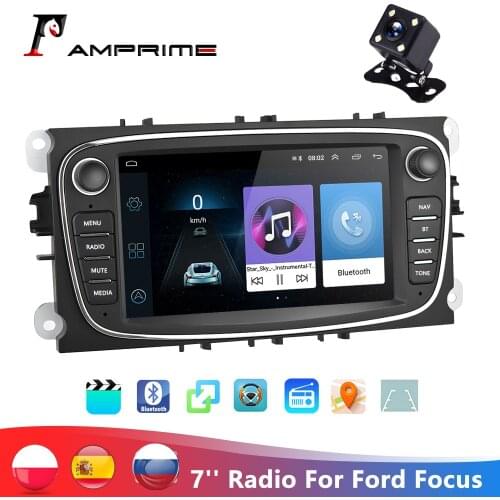 AMprime 7'' 2 Din Android Car Radio GPS WIFI Autoradios Car Multimedia Player Car radio For Ford/Focus/S-Max/Mondeo 9 MP5 Player