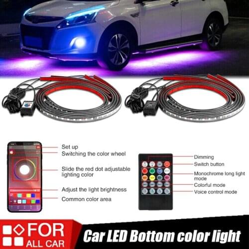 Car Underglow Light 90 x120 Flexible Strip LED Underbody Lights Remote /APP Control Car Led Light RGB Decorative Atmosphere Lamp
