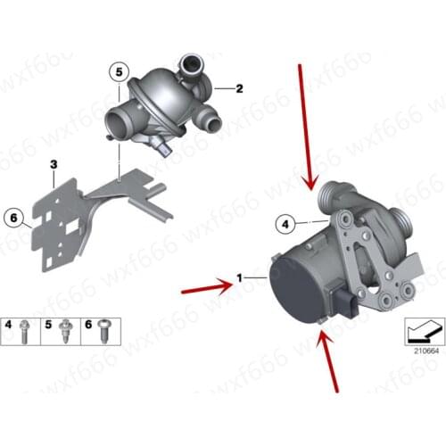 Car Electric coolant pump F10 F25 E63 630I E64 523b mwE60 N52 E66 730I E90 330I E61 X3 Engine cooling electric water pump