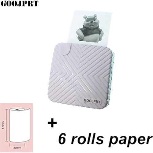 White/blue/pink color Bluetooth thermal photo printer/sticker printer