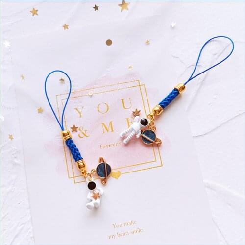 Car Keychain Earth Lanyard Star Astronaut Lanyard Couple Pendent Charms Phone Personalized Gift Kawaii Wholesale Key Chain