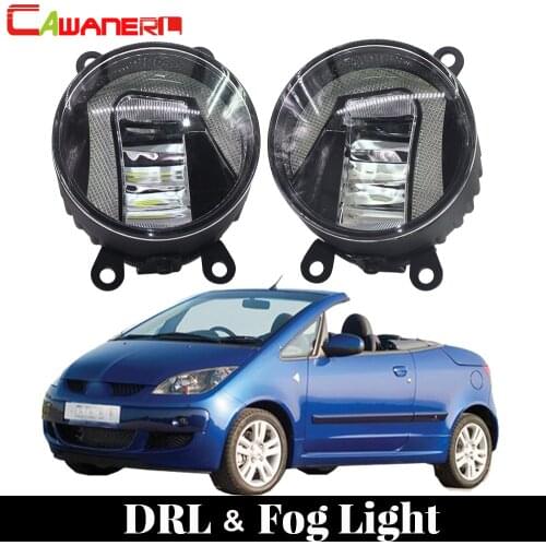Cawanerl For Mitsubishi Colt CZC Convertible (RG) 2006-2009 Car Styling LED Fog Light Daytime Running Lamp DRL White 2 Pieces