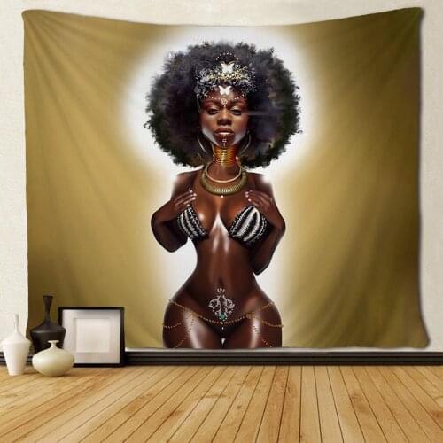 Black Art African American Women Afro Sexy Bikini Women Tapestries Unique Art
