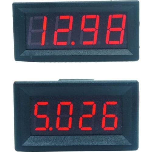 Mini Digital LED Display 4 Bits 0-100V Voltmeter Panel Volt Voltage Meter Tester