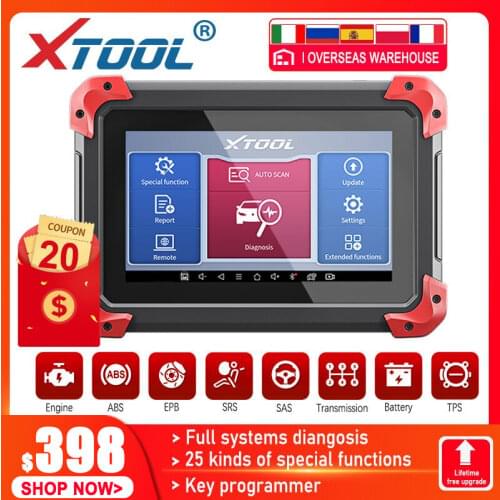 Newest XTOOL D7 Automotive All System Diagnosis Tool OBD2 Code Reader Key Programmer Auto Vin OBDII Scanner lifetime Free Update