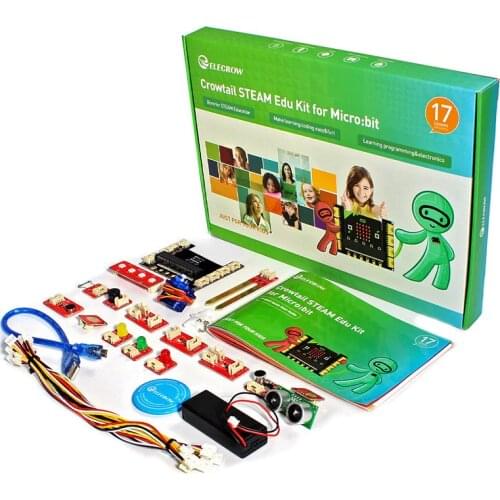 Elecrow Crowtail Micro:bit Learning Programming Kit Electronic DIY Steam Educational Starter Kit for Microbit Makecode Projects
