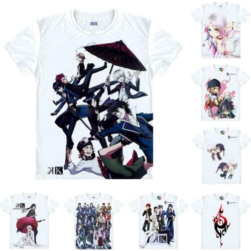 Coolprint Anime Shirt K, K Project T-Shirts Multi-style Short Sleeve The Red King Mikoto Suoh Cosplay Motivs Hentai Shirts