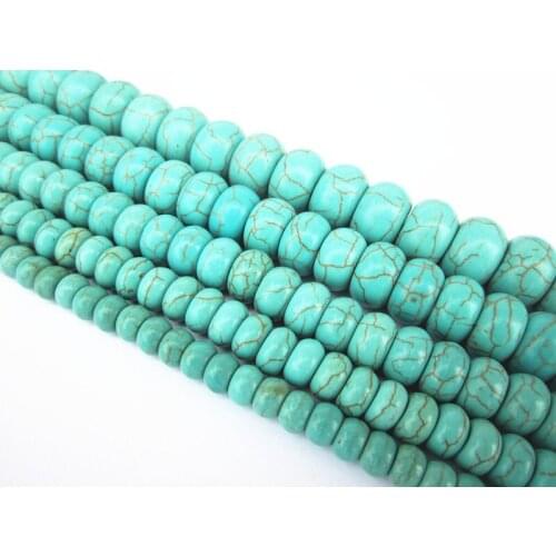 Blue Pine Stone Abacus Zhuyuan Mine No Optimized Separator Handmade Drum Diy Bracelet