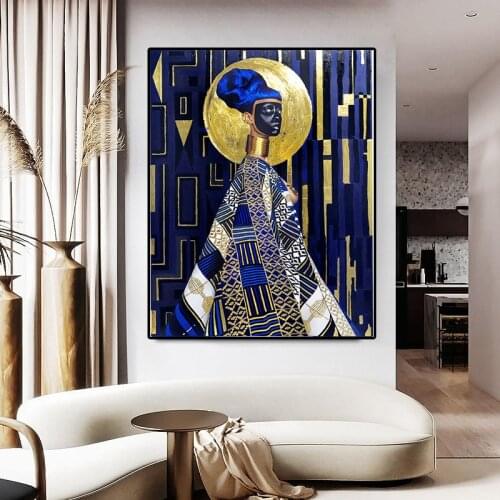 African Graffiti Women Picture Canvas Painting Decor Oil Painting Wall Picture Poster Modern Wall Art Picture for Living Room