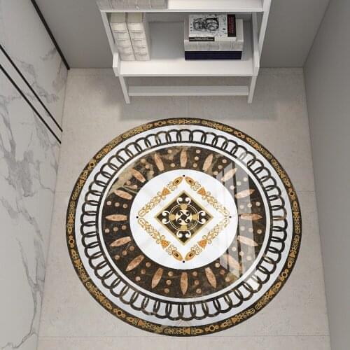 European-style round mosaic floor decoration stickers entrance aisle floor stickers waterproof tile stickers