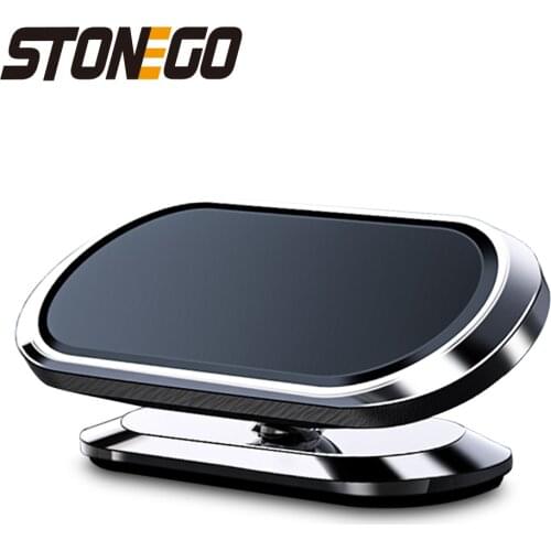 STONEGO Metal Magnetic Phone Holder 360 rotating Car Phone Holder Stand Zinc Alloy Magnet Car Support Mount cellphone holder