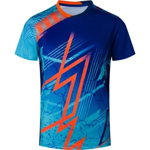 Men Women Tennis T-Shirt, Gradient Color Quick Dry Tennis T Shirts, Girl Badminton Table tennis Clothes, Man Athletic Tops tee