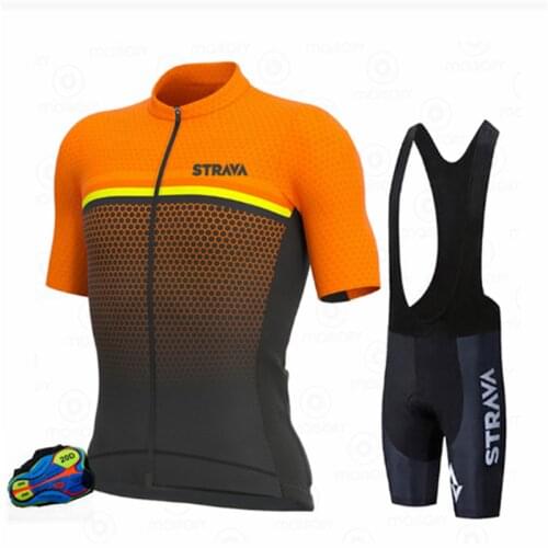New Maillot Ropa Ciclismo Cycling Jersey Set Jersey Men STRAVA Quick Bicycle Jersey Sportswear Zipper Cycling Jersey Apparel