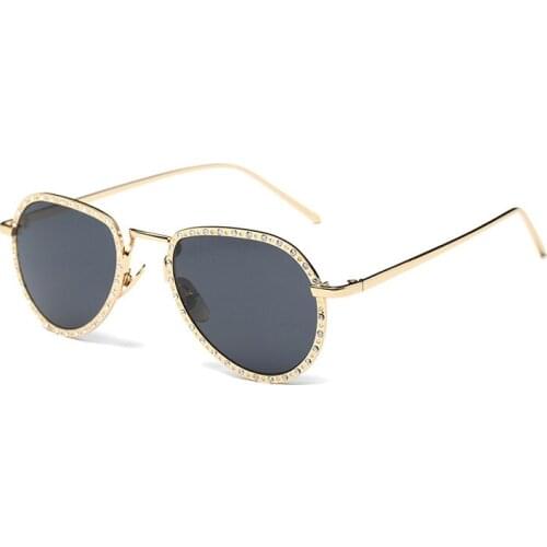 Rhinestone Oval Sunglasses Women Accessory Mens Vintage Ladies Sun Glasses Goggles Fashion Oculos Shades 693DF