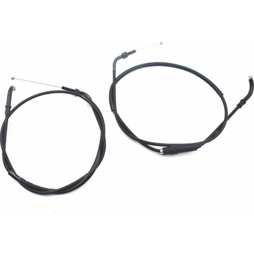Pair Black Motocross Oil Throttle Cable Rope Control Wire Line Dirt Bikes For Suzuki DR250 DR250SE Djebel 250