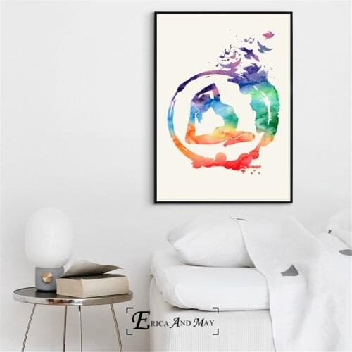 Peace Zen Yoga Splash Style Posters and Prints Wall art Decorative Picture Canvas Painting For Living Room Home Decor Unframed