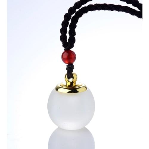 Big Mouth Frosted Crystal Essential Oil Bottle Pendant Pet Ashes Necklace Screw Cap Perfume Openable Charms For Women Man Gift