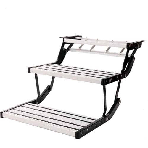RV Caravan Trailer Motorhome Manual Folding Step Aluminum Alloy Single/Double Step 550*230mm MG16RS