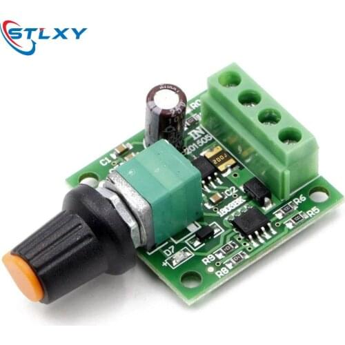 DC 1.8V 3V 5V 6V 12V 2A PWM Motor Speed Controller Low Voltage Motor Speed Controller PWM 0~100% Adjustable Drive Module