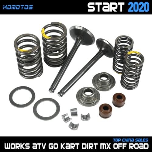 Motorcycle Intake Exhaust Valve comp Springs Cotter Seal Assy For Lifan 125 140 150cc Horizontal Engines Dirt Pit Bike ATV Quad