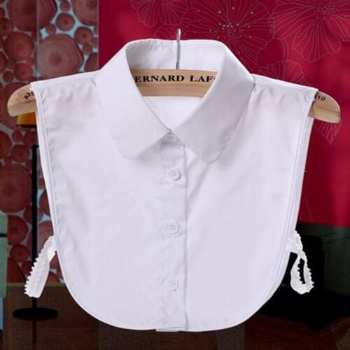 Ladies Women Adult Detachable Lapel Shirt Fake Collar Fashion Solid Color False Blouse Neckwear Clothing Accessories