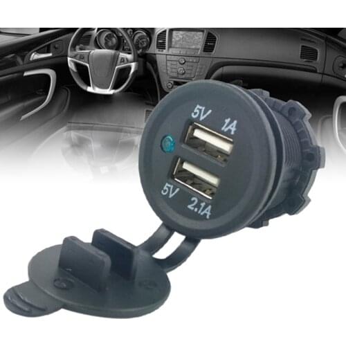 1pc High Quality Dual USB Power DC 12V/24V Motorcycle Car Cigarette Lighter Charger Socket Plug