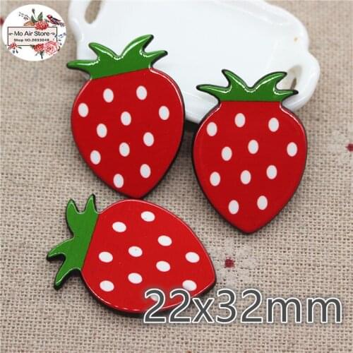 10pcs Resin planar kawaii strawberry flat back Art Decoration Charm Craft DIY hair bow center accessories