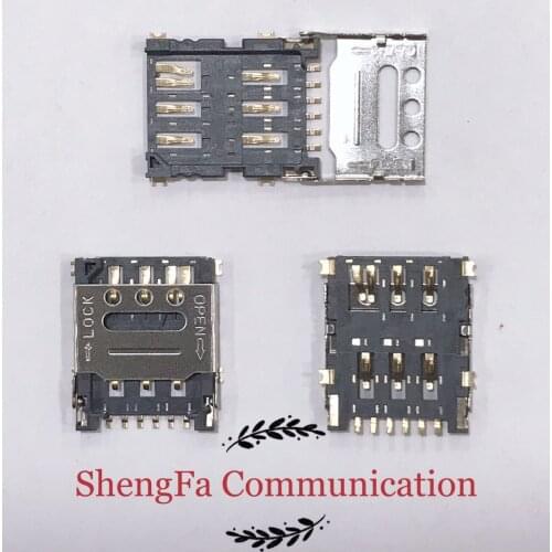 10pcs/Original for Nano Micro SIM Flip Bar 6pin Card Socket Connector Patch Type Slot Tray Holder Adapter Motherboard