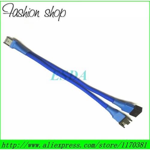 12V 4 Pin PC Fan Power Y Cable Splitter Extension Cable Wire-free shipping