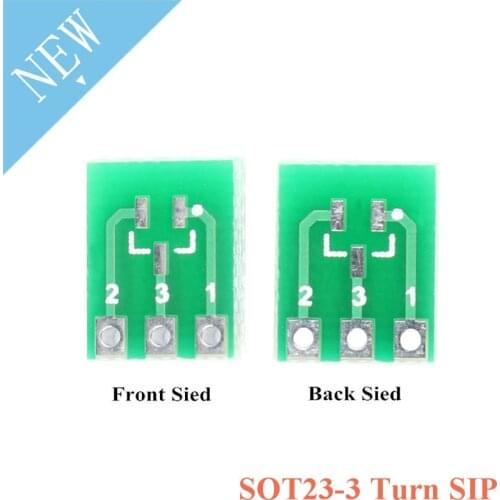 20pcs SOT23 SOT-23 SOT23-3 Turn SIP3 Double-Side SMD Turn To DIP Adapter Converter Plate SOT SIP IC Socket PCB Board DIY Kit