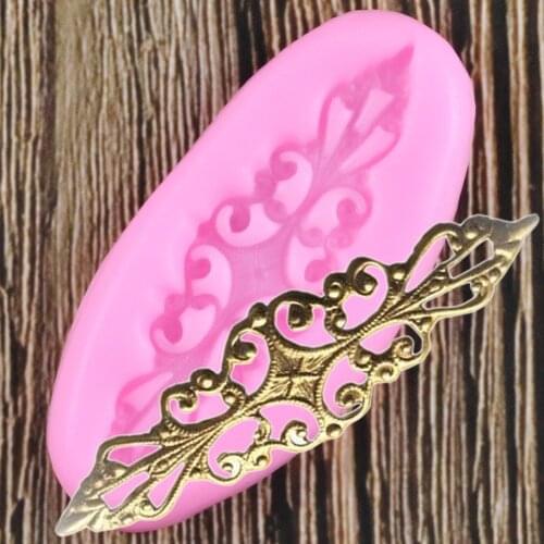 3D Flower Scroll Relief Silicone Cake Mold DIY Cupcake Topper Fondant Cake Decorating Chocolate Gumpaste Mold Candy Clay Molds