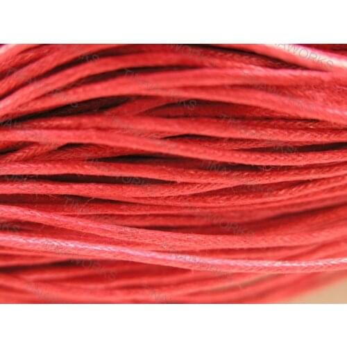 FREE SHIPPING 90 meters Red Waxed Cotton Beading Cord 1.5mm
