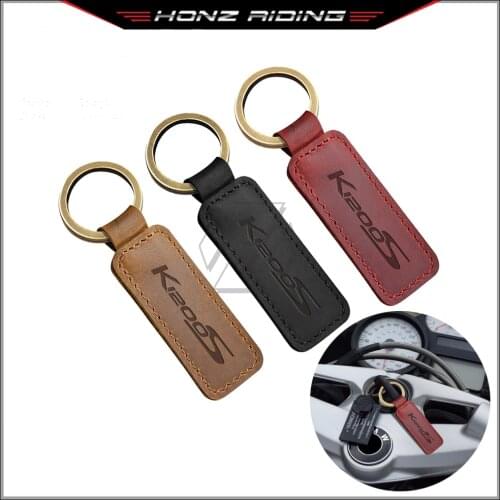 For BMW Motorrad K1200S Motorcycle Keychain Cowhide Key Ring
