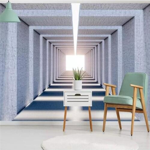 Decorative wallpaper 3D three-dimensional future space abstract modern background wall paintings