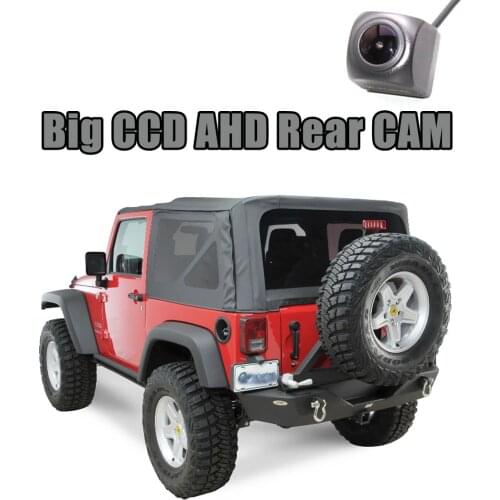 Car Big CCD Rear Camera For Jeep Wrangler JK JL 2006~2020 Reversing Super Night View AHD 720 1080 WaterPoof Back CAM